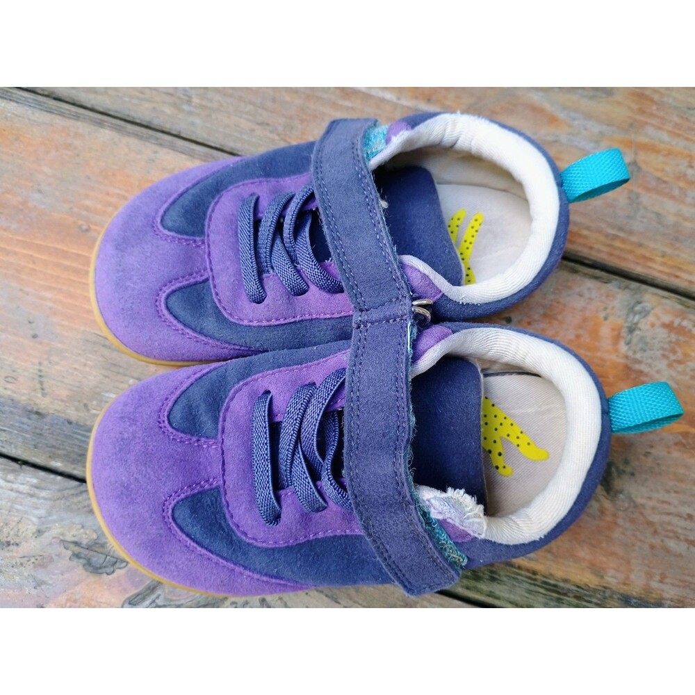 Ten Little Purple Suede Retro Sneaker Toddler Sz 10 Youth Boys Girls - Picture 3 of 6